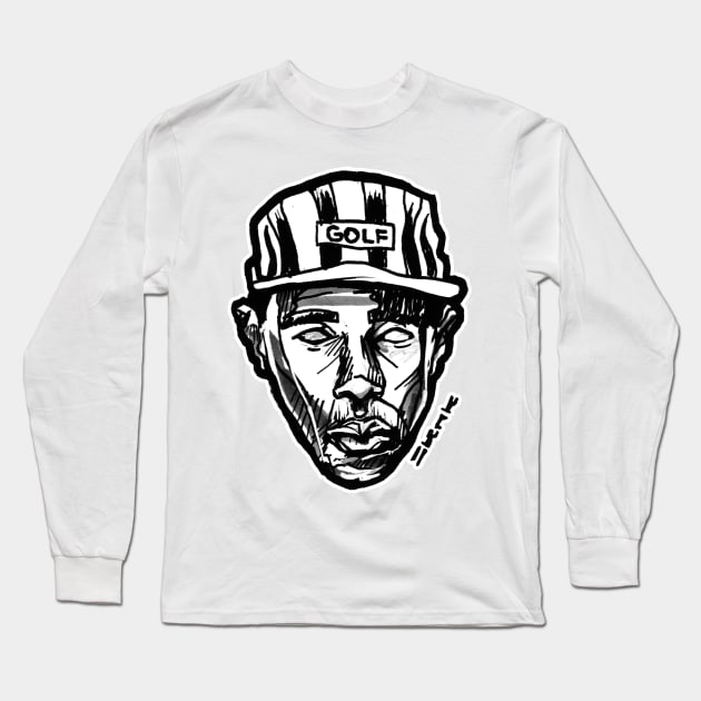 Tyler the Golf Creator Long Sleeve T-Shirt by sketchnkustom